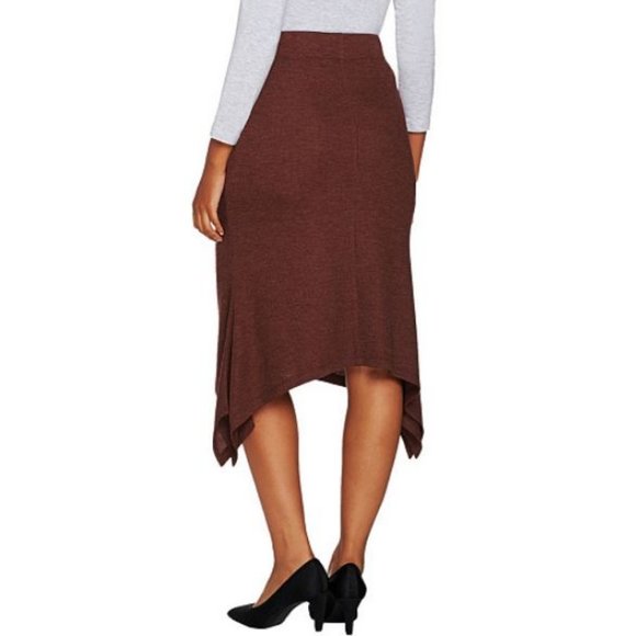 LOGO Knit Skirt with Handkerchief Hem 1181 - Picture 2 of 2